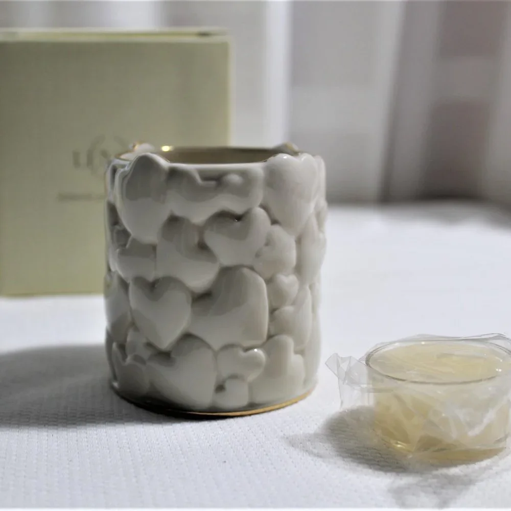 Lenox Hearts Small Votive, Candle Included,  NIB